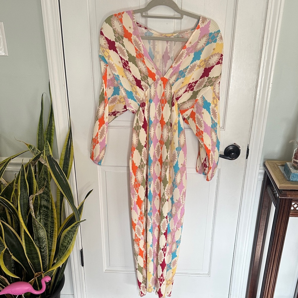 Colorful Geometric Patterned Dress